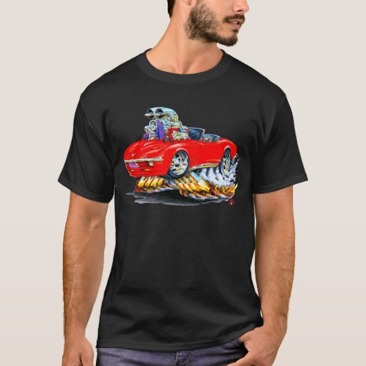 1968-72 Corvette Red Convertible T-shirt (Voorkant)