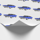 1968 Blauwe spierwagen Cadeaupapier (Hoek)