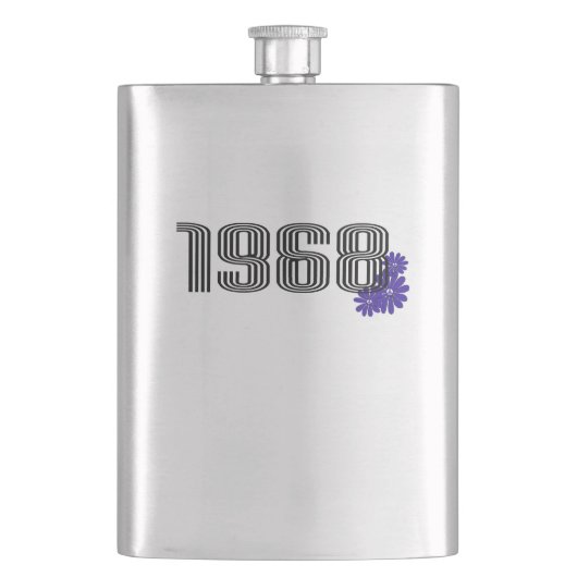 1968 Bloemkracht Vredesbord Hippie Paarse Flacon (Voorkant)