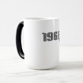 1968 Bloemkracht Vredesbord Hippie Paarse Magische Mok (Voorkant links)