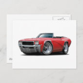 1968 Buick GS Red Convertible Briefkaart (Voorkant / Achterkant)