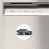 1968 Camaro Black-White Car Magneet (Insitu (Vaatwasser))