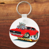 1968 Camaro Red Car Sleutelhanger (Voorkant)