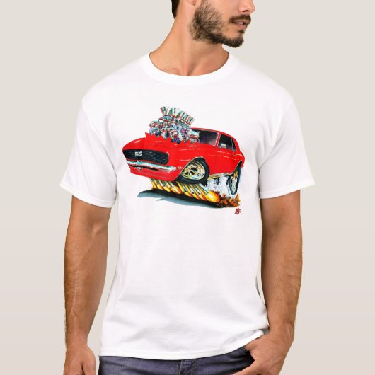 1968 Camaro Red Car T-shirt (Voorkant)