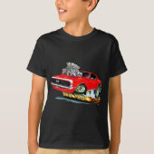 1968 Camaro Rood-Witte auto T-shirt (Voorkant)