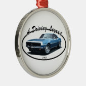 1968 CAMARO SS BLACK METALEN ORNAMENT (Rechts)