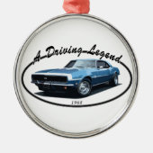 1968 CAMARO SS BLACK METALEN ORNAMENT (Voorkant)