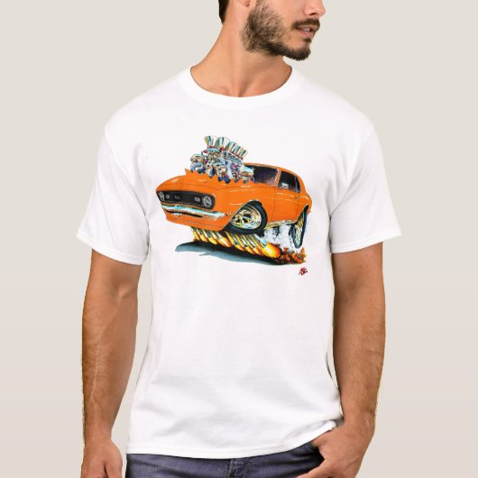 1968 Camaro SS Oranje auto T-shirt (Voorkant)