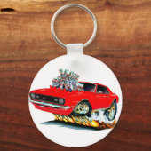 1968 Camaro SS Red Car Sleutelhanger (Voorkant)