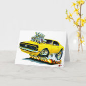 1968 Camaro Yellow-Black Car Kaart (Gele Bloem)