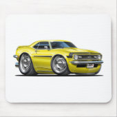 1968 Camaro Yellow-Black Car Muismat (Voorkant)
