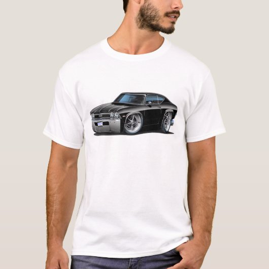 1968 Chevelle Black Car T-shirt (Voorkant)