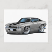 1968 Chevelle Silver-Black Stripes Briefkaart (Voorkant)
