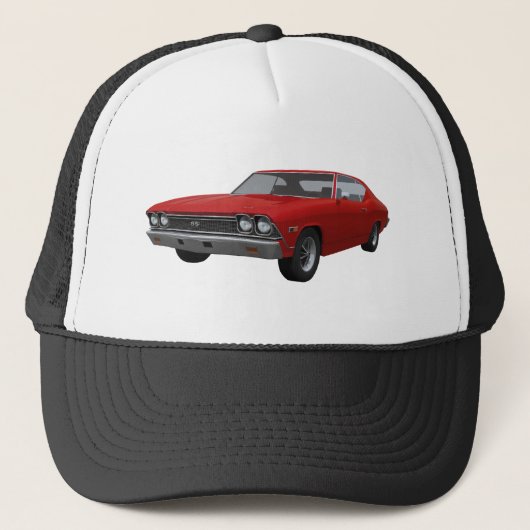 1968 Chevelle SS: Roodfinse Trucker Pet (Voorkant)