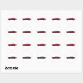 1968 Chevelle SS: Snoep Apple Finish Ronde Sticker (Vel)