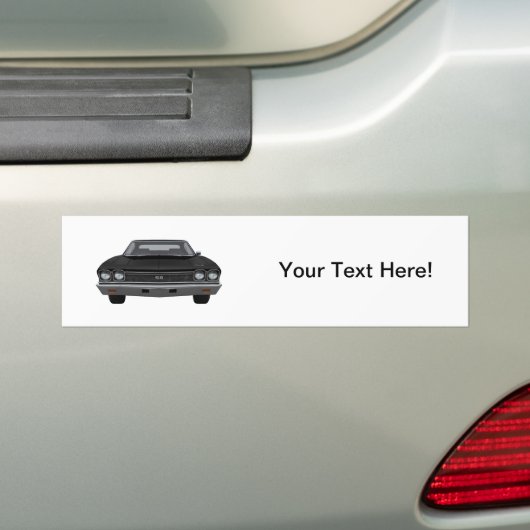 1968 Chevelle SS: Zwarte afwerking Bumpersticker (Op auto)