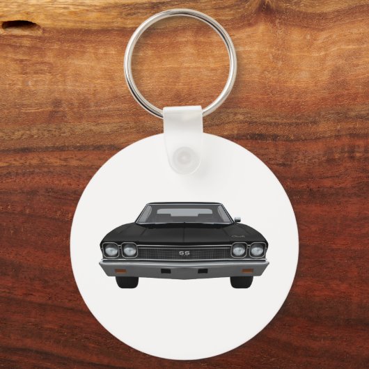 1968 Chevelle SS: zwarte finse Sleutelhanger (Voorkant)
