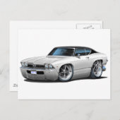 1968 Chevelle White Top Black Briefkaart (Voorkant / Achterkant)