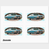 1968_Chevrolet_Chevelle_SS Rechthoekige Sticker (Vel)