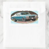 1968_Chevrolet_Chevelle_SS Rechthoekige Sticker (Tas)
