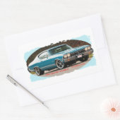 1968_Chevrolet_Chevelle_SS Rechthoekige Sticker (Envelop)
