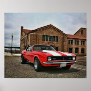 1968 chevy super sport camaro poster