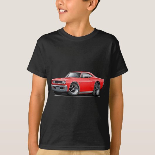 1968 Coronet RT Red Car T-shirt (Voorkant)