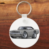 1968 Dart Grey-Black Top Car Sleutelhanger (Voorkant)