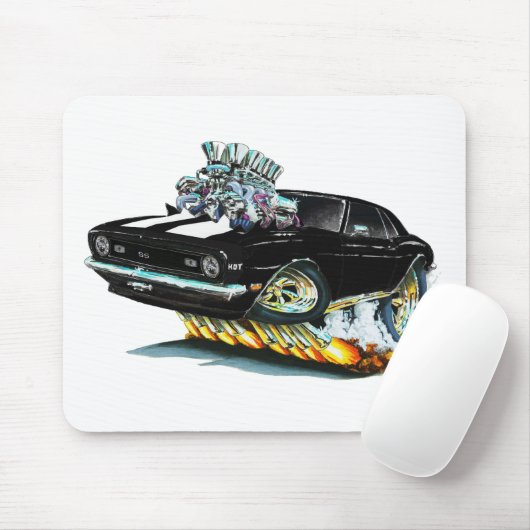 1968 de Auto van het zwart-Wit van Camaro SS Muismat (Met muis)