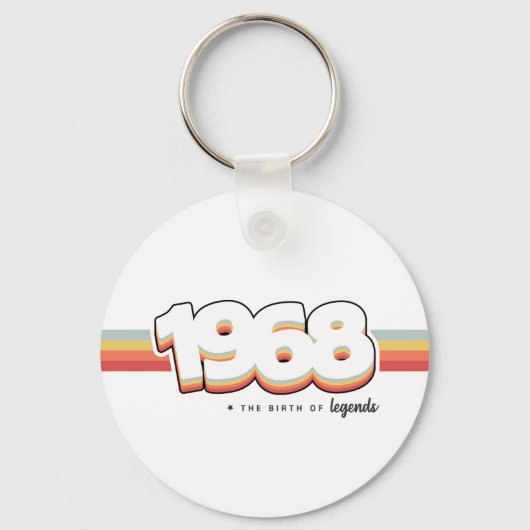 1968 De geboorte van legends Trucker Hat Sleutelhanger (Voorkant)