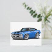 1968 de Strepen van de blauw-Zwarte Chevelle Briefkaart (Staand voorkant)