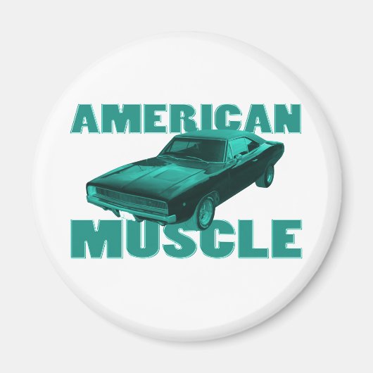 1968 Dodge Charger R/T Amerikaanse Spier Blauw Magneet (Voorkant)