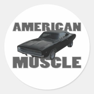 1968 Dodge Charger R/T Amerikaanse Spier Ronde Sticker