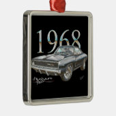 1968 Dodge Charger R/T kerstversiering Metalen Ornament (Rechts)