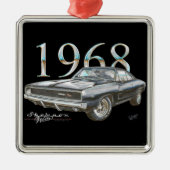 1968 Dodge Charger R/T kerstversiering Metalen Ornament (Voorkant)