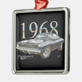 1968 Dodge Charger R/T kerstversiering Metalen Ornament (Links)