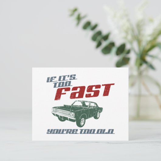 1968 Dodge Hurst Hemi Dart Briefkaart (Staand voorkant)