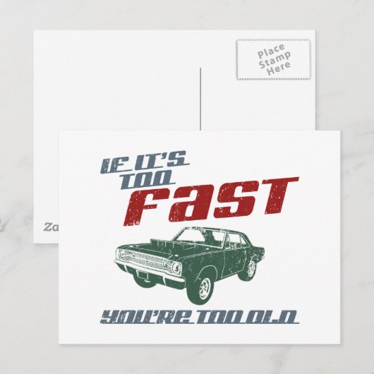 1968 Dodge Hurst Hemi Dart Briefkaart (Voorkant / Achterkant)