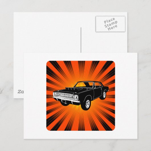 1968 Dodge Hurst Hemi Dart Briefkaart (Voorkant / Achterkant)