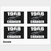 1968 dodge lader rt rechthoekige sticker (Vel)