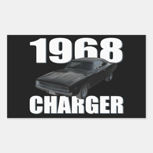 1968 dodge lader rt rechthoekige sticker (Voorkant)