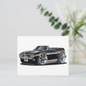 1968 Firebird Black Convertible Briefkaart (Staand voorkant)