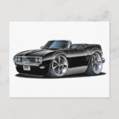 1968 Firebird Black Convertible Briefkaart (Voorkant)