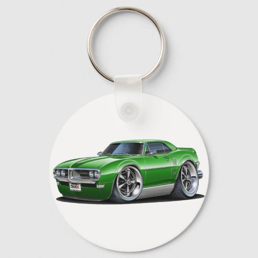 1968 Firebird Green Car Sleutelhanger (Voorkant)