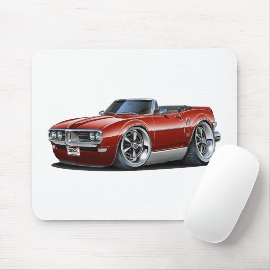 1968 Firebird Maroon Convertible Muismat (Met muis)