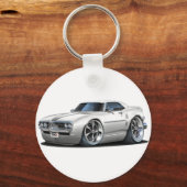 1968 Firebird White Car Sleutelhanger (Voorkant)