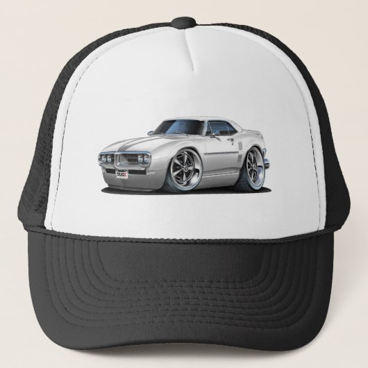 1968 Firebird White Car Trucker Pet (Voorkant)
