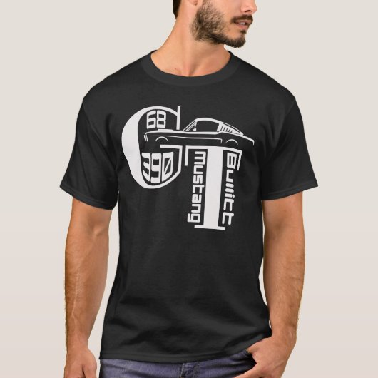  1968 Ford Mustang GT 390 T-Shirt (Voorkant)