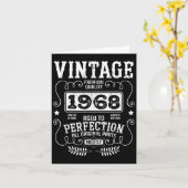  1968 Geboortejaar Verjaardag Grappige quotes Retr Kaart (Gele Bloem)