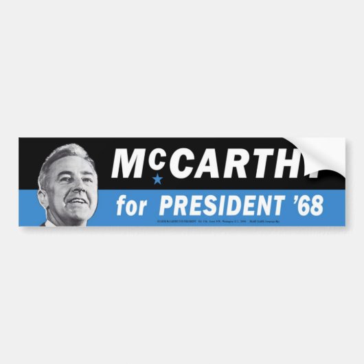1968 Gene McCarthy voor de Bumpersticker van Presi (Voorkant)